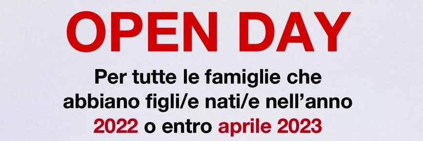 Open Day Scuole dell'Infanzia